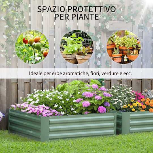 Outsunny Комплект 2 Сандъчета Galvanized Steel