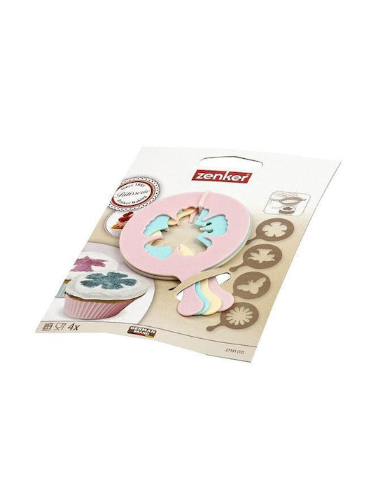 Στένσιλ Διακόσμησης Cupcakes Σετ 4 Τεμαχίων Zenker