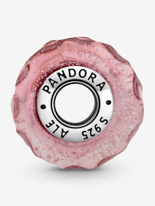 Σύμβολο Pandora Κυματιστό Ροζ Γυαλί Murano 798872c00