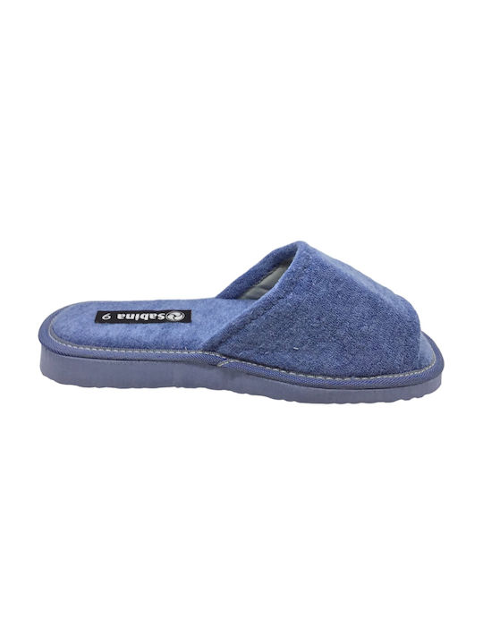 Sabina Terry Winter Women's Slippers in Blue color