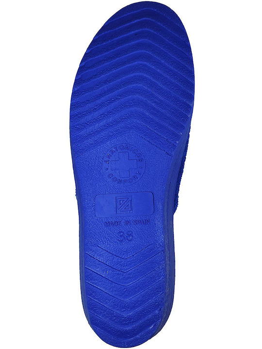 Frottee Winter Damen Hausschuhe Hellblaue