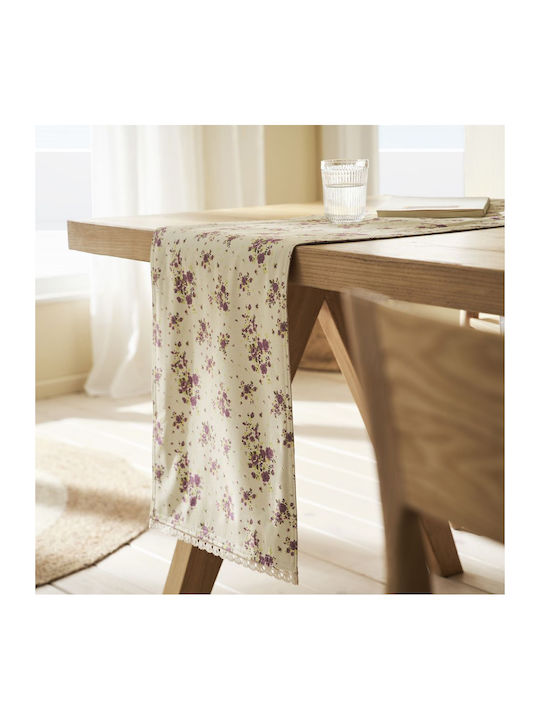 Gofis Home Runner Din Bumbac cu Broderie Kalina 349 40x160cm