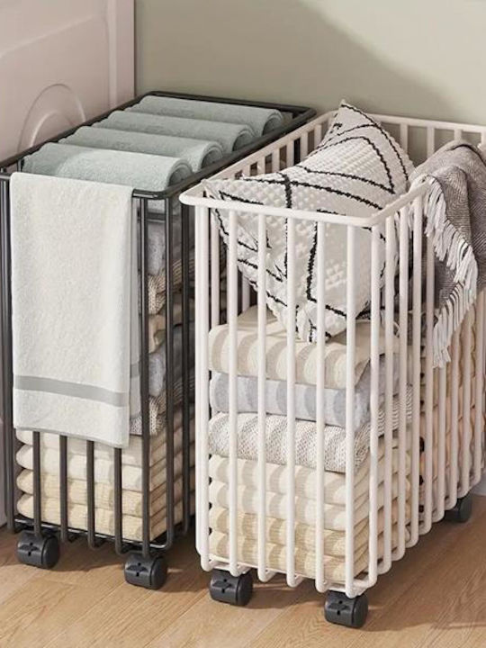 Storage or Laundry Basket H44x40x20.5cm White