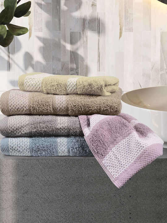 Das Home 3pc Bath Towel Set Best 0649 Grey Weight 480gr/m²