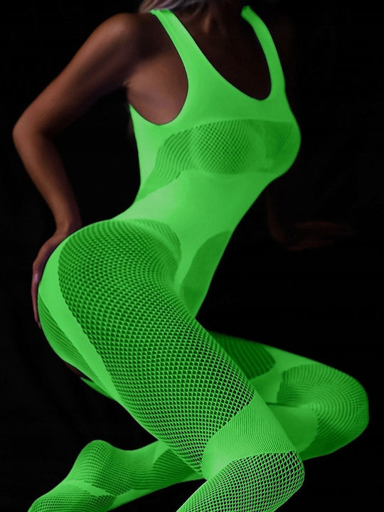 Bodystocking Lighting Darkness Mesh Composite Open Crotch Bodystocking