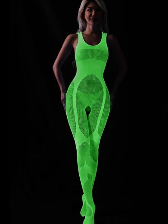 Bodystocking Lighting Darkness Mesh Composite Open Crotch Bodystocking