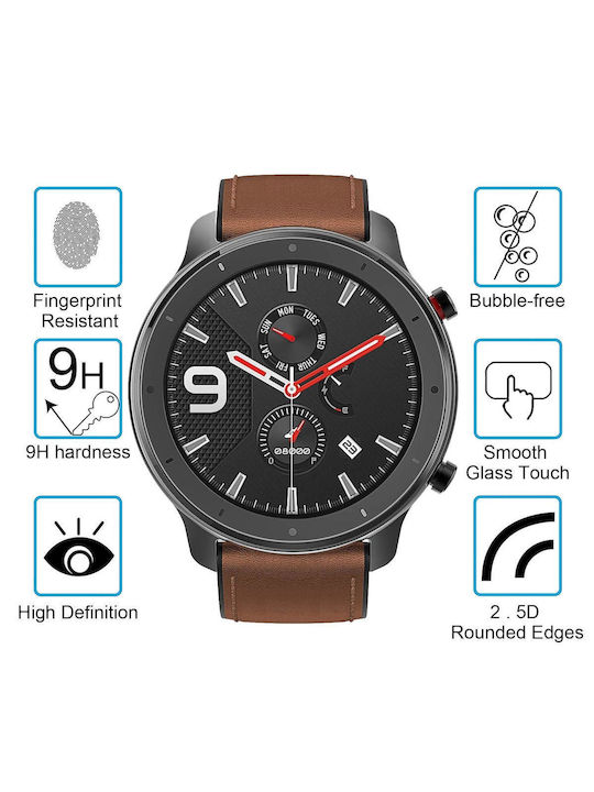 Протектор за екран от закалено стъкло 9H 2.5D 0.26mm за Huami Amazfit GTR 42mm