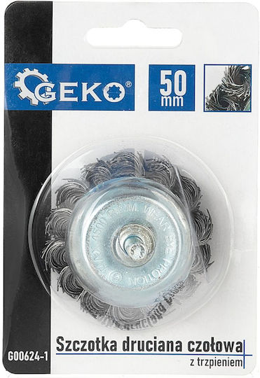 Geko G00624-1 Wire Brush with Bristles for Drill 50mm