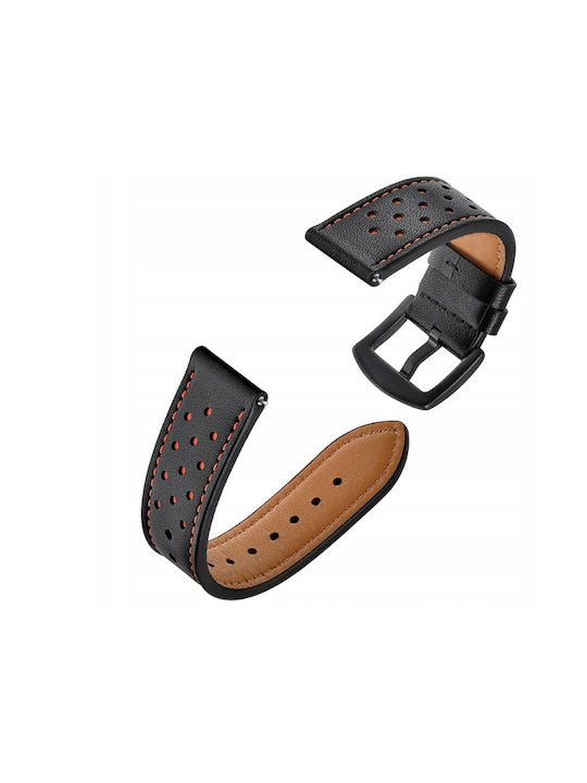 Spacecase Λουράκι Δερμάτινο Μαύρο (Amazfit GTR 3 / GTR 3 Pro)