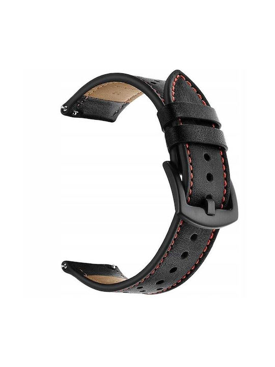 Spacecase Λουράκι Δερμάτινο Μαύρο (Amazfit GTR 3 / GTR 3 Pro)