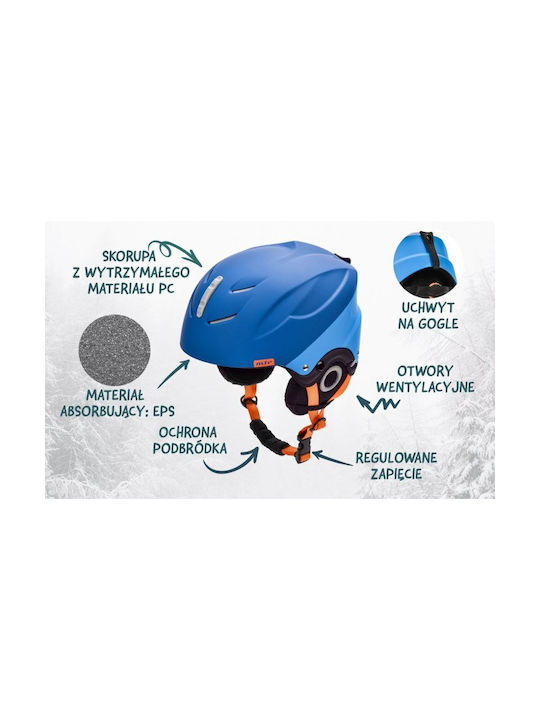 Meteor Lumi Helmet for Ski & Snowboard Navy Blue