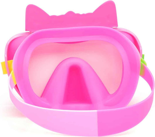 Mască De Scufundare Din Silicon Pentru Copii Aqua2ude Cat Flower Roz