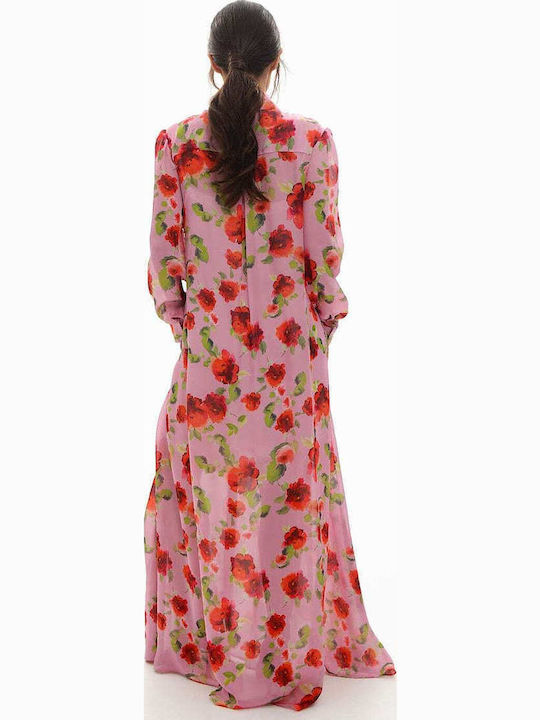 Maxi Hemdkleid Kleid Pink