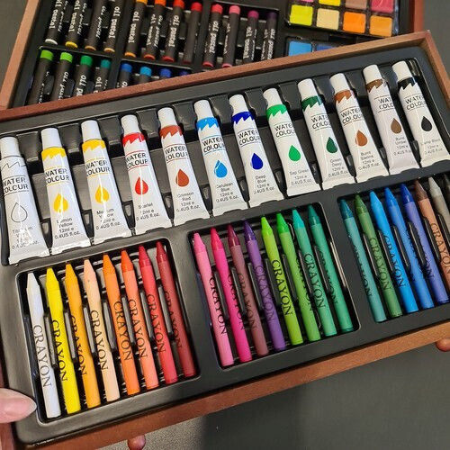 Maaleo Painting Set in Case Wooden 38x23.5cm 128pcs