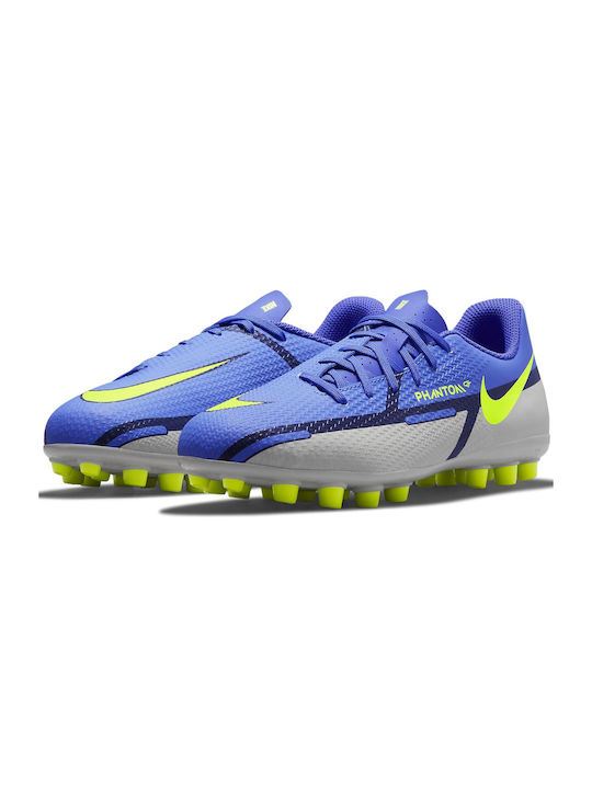 Nike Phantom Gt2 Academy AG Kids Molded Soccer Shoes Light Blue