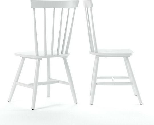 Chairs Dining Room Jimi 46x45x88cm 2pcs White Chairs Dining Room Jimi 46x45x88cm 2pcs White