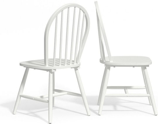 Chairs Dining Room Windsor 2pcs White Chairs Dining Room Windsor 2pcs White
