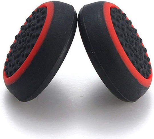 Set 2 Joystick-Abdeckungen Zola Silikon Universal Playstation Xbox 22x5 mm Schwarz Rot