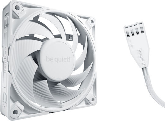 Be Quiet Silent Wings Pro 4 Вентилатор за Кутия 120мм (3000 оборота / 83.9 куб.м/мин) Без Светодиодно Осветление и Свързване 4-изводна ШИМ Бял