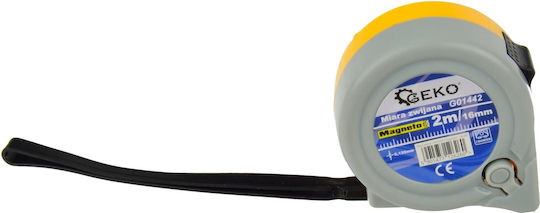 Geko Maßband mit Magnet 16mm x 2m