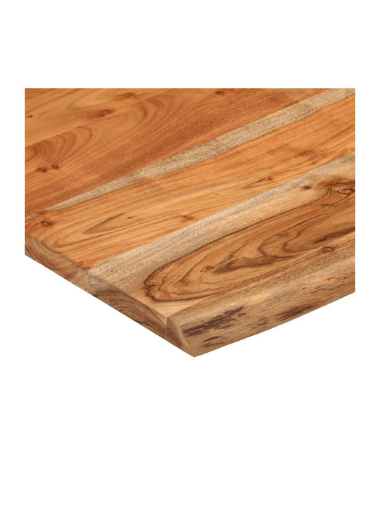 vidaXL Square Office Desk Surface made of Solid Wood Brown 80x80x2.5cm 370266 1pcs