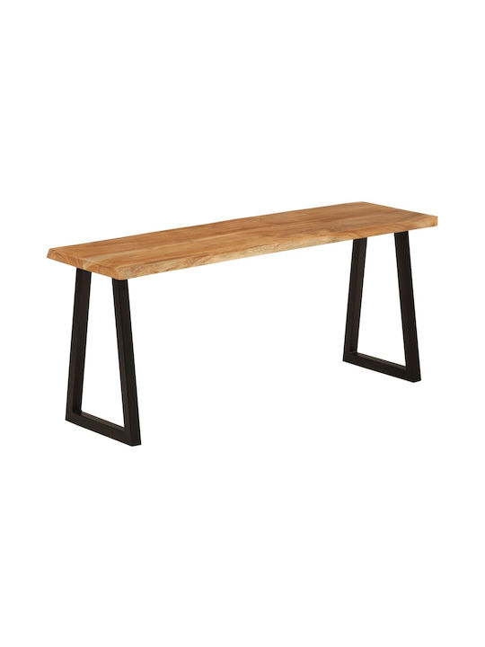 Console Table of Solid Wood & Metal Coffee L105xW33xH45cm
