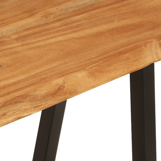 Console Table of Solid Wood & Metal Coffee L105xW33xH45cm