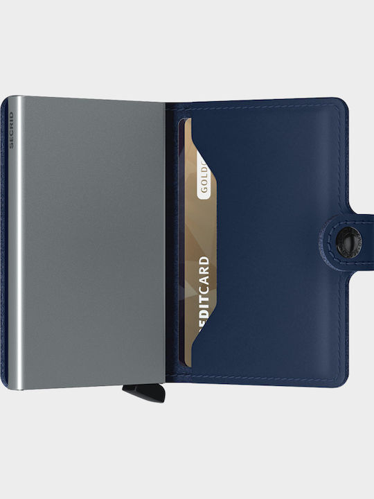 Кожен Мъжки Портфейл с RFID Син
