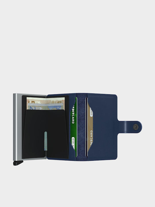 Кожен Мъжки Портфейл с RFID Син
