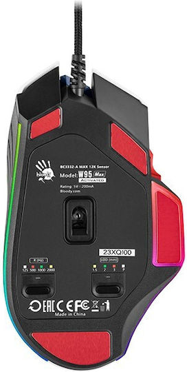 A4Tech Bloody W95MAX RGB Gaming Ποντίκι 12000 DPI Sports Navy