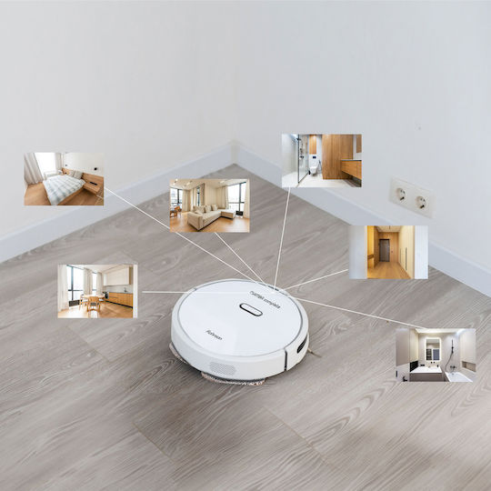 Rohnson Mamba Complete Robot Vacuum Cleaner with Laser Mapping & 6000Pa Suction Power White