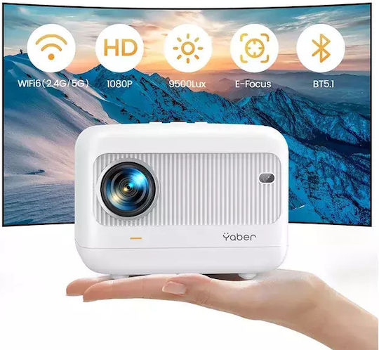 Yaber YABER L1 Mini Projector LCD HD Λάμπας LED με Wi-Fi και Ενσωματωμένα Ηχεία