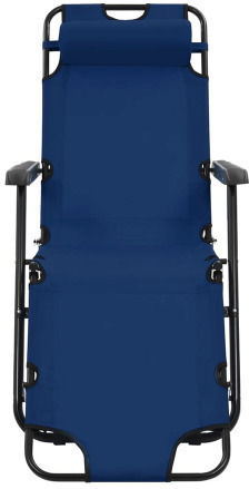 Folding Lounger Mar Ξαπλώστρα-Πολυθρόνα Παραλίας Μπλε 153x60x78εκ.