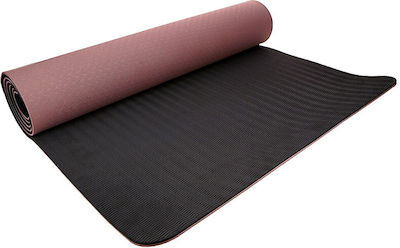 4F Covor de exerciții fizice Yoga/Pilates Roz (183x61cm)