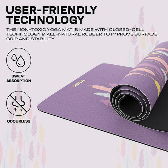RDX Στρώμα Γυμναστικής Yoga Μωβ