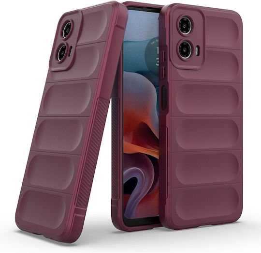 Magic Shield Back Cover Σιλικόνης Μπορντό (Motorola Moto G34 5G)