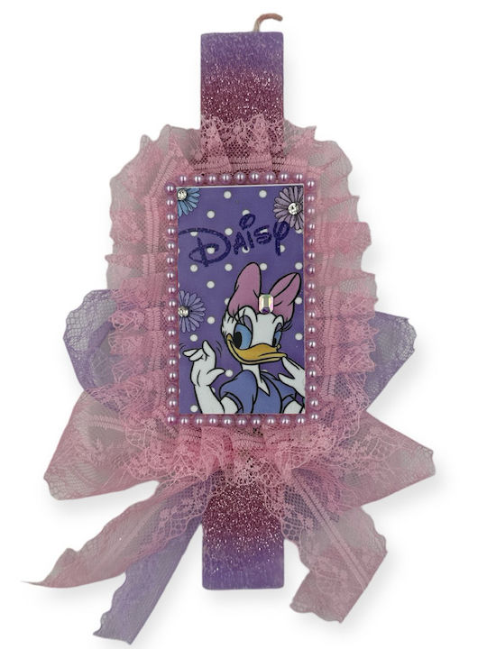 Handgemachte flache Kerze Handgemachte flache Kerze Duftendes Gänseblümchen Gänseblümchen Madras Lila Spitze 26 cm Handgemachte flache Kerze Handgemachte flache Kerze Duftendes Gänseblümchen Gänseblümchen Madras Lila Spitze 26 cm