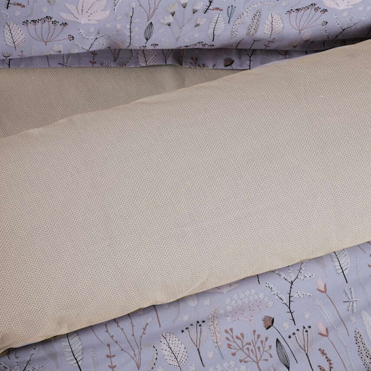 Das Home Сет Чаршафи с Ластик 120x200+35см. Casual 5416 Lilac, Black, Beige 3бр