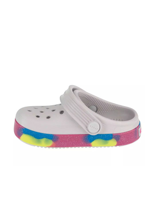 Crocs Glitter Band Clog T Children's Beach Shoes White