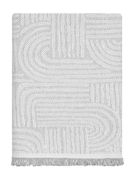 Madi Four-Seater Sofa Throw Ethereal 170x340cm Grey