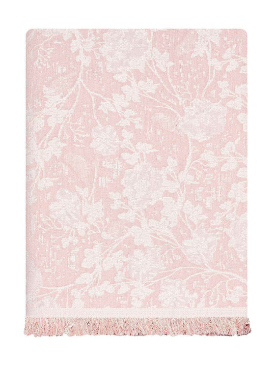 Madi Four-Seater Sofa Throw Fern 170x340cm Pink