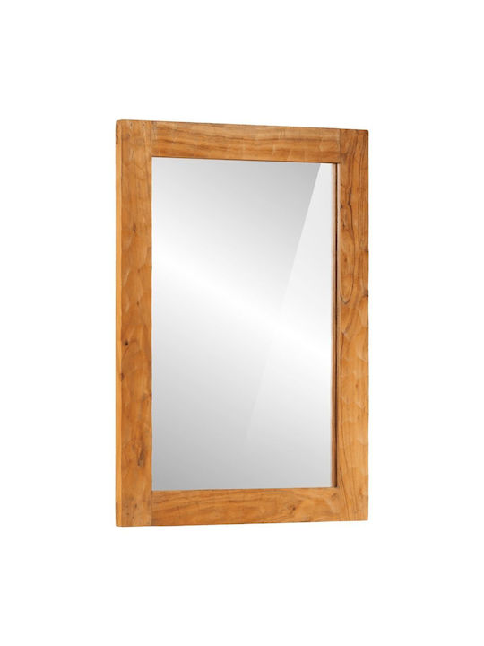 vidaXL Bathroom Mirror made of Solid Wood 50x70cm Brown