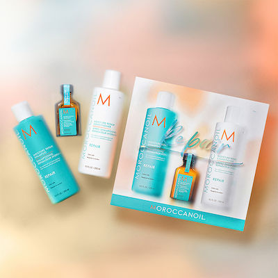 Moroccanoil Women's Hair Care Set Spring Repair with Conditioner / Treatment / Body Cream / Shampoo 4pcs