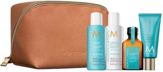 Moroccanoil Hydration Hair Care Set for Hydration for Dry Hair with Shampoo, Conditioner and Treatment 5pcs
