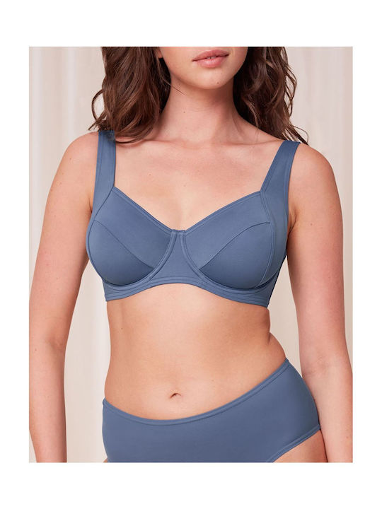Underwire Bikini Bra Summer Mix & Match with Adjustable Straps Navy Blue