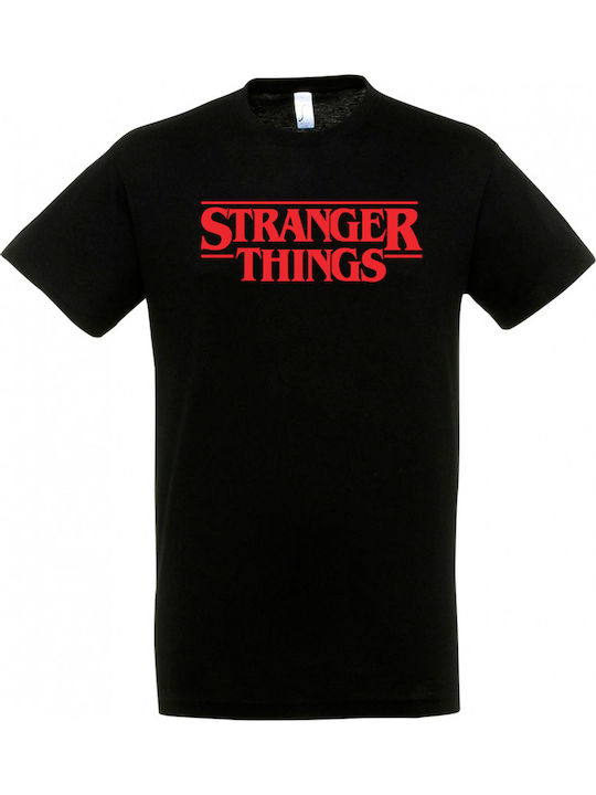 Sol's Stranger Things Tricou Stranger Things Negru Bumbac