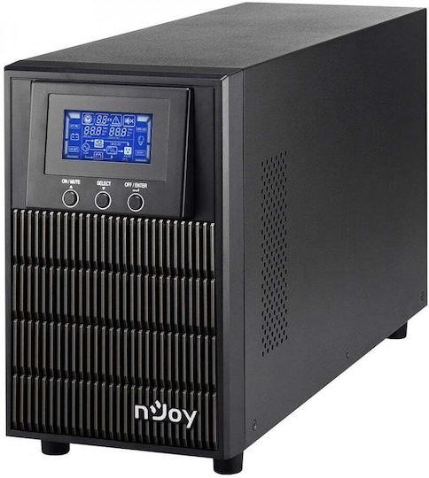 NJOY Aten PRO 2000 UPS On-Line 2000VA 1800W με 3 Schuko Πρίζες