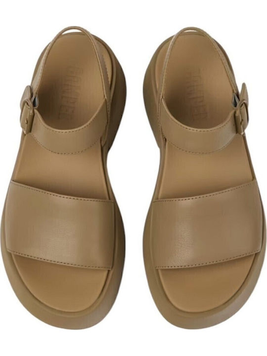 Tasha Leather Women's Flat Sandals Anatomic Flatforms Tasha Brown