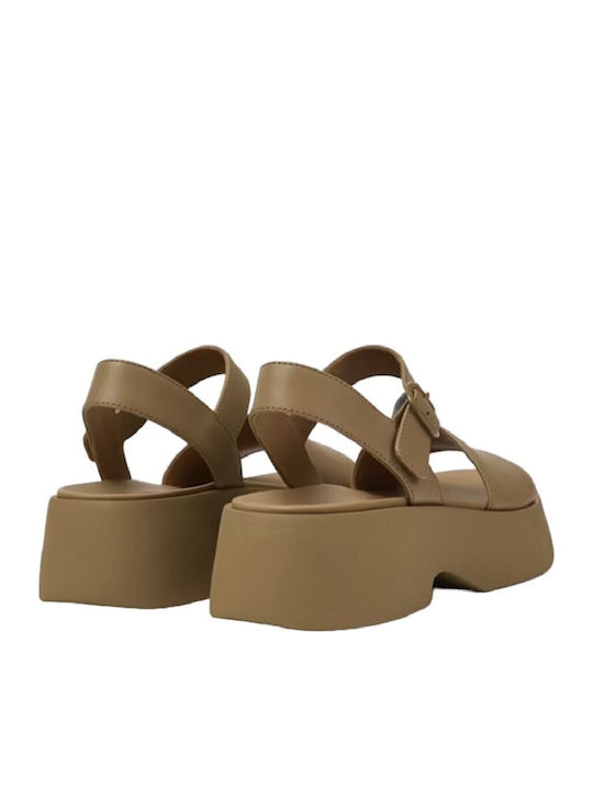 Tasha Leather Women's Flat Sandals Anatomic Flatforms Tasha Brown