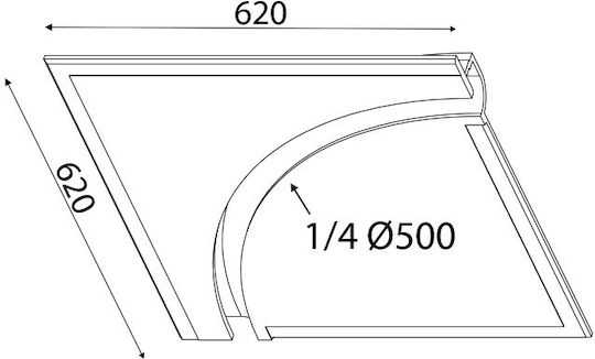 Aca Trimless Гипсов Профил за LED Ленти Вграден Монтаж G8019W